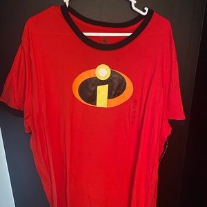 Disney Incredibles Men's Tee Red/Black NWT Sz 2x